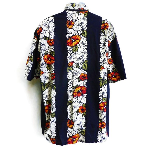 Duke Kahanamoku 80s Hawaiian Surfer Aloha Shirt Coconut Buttons 25inch Chest M - Picture 4 of 10